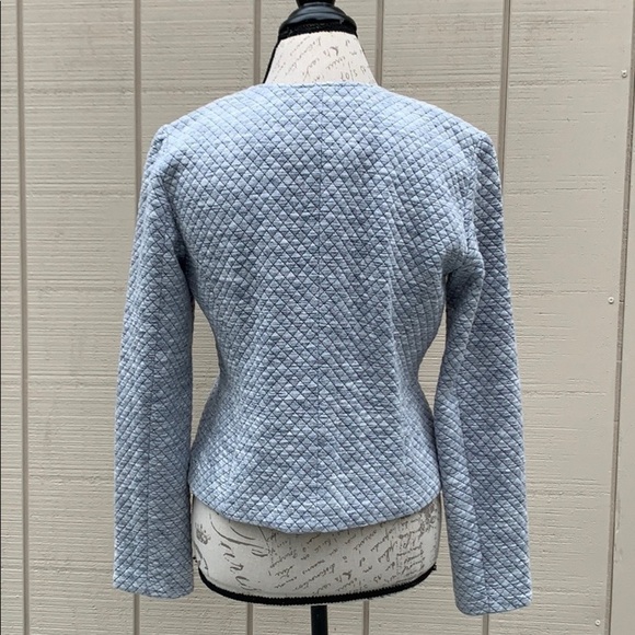 ANN TAYLOR FACTORY Heather Gray Quilt Moto Jacket - Picture 7 of 11